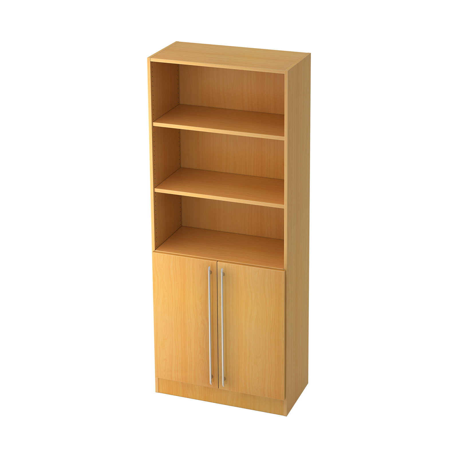 Hammerbacher Schrank-Regal Kombi 5 OH Solid 7700 (Dekor Front: Buche|Dekor Korpus: Buche|Griff: Relinggriff)