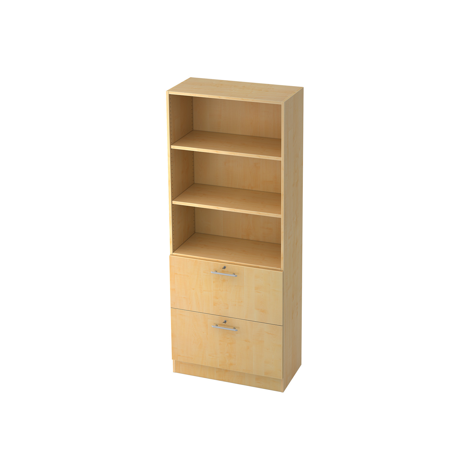 Hammerbacher HR-Schrank 5 OH abschließbar Solid 7300 (Dekor Front: Ahorn|Griff: Relinggriff|Dekor Korpus: Ahorn)