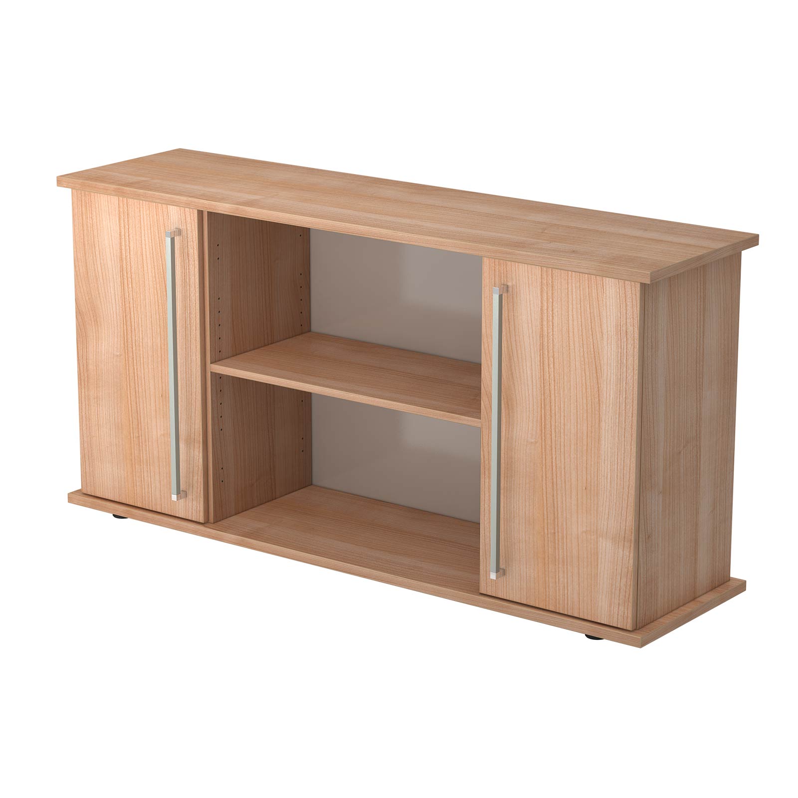 Hammerbacher Sideboard SB2T mit Türen (Griff: Chromgriff|Dekor: Nussbaum)