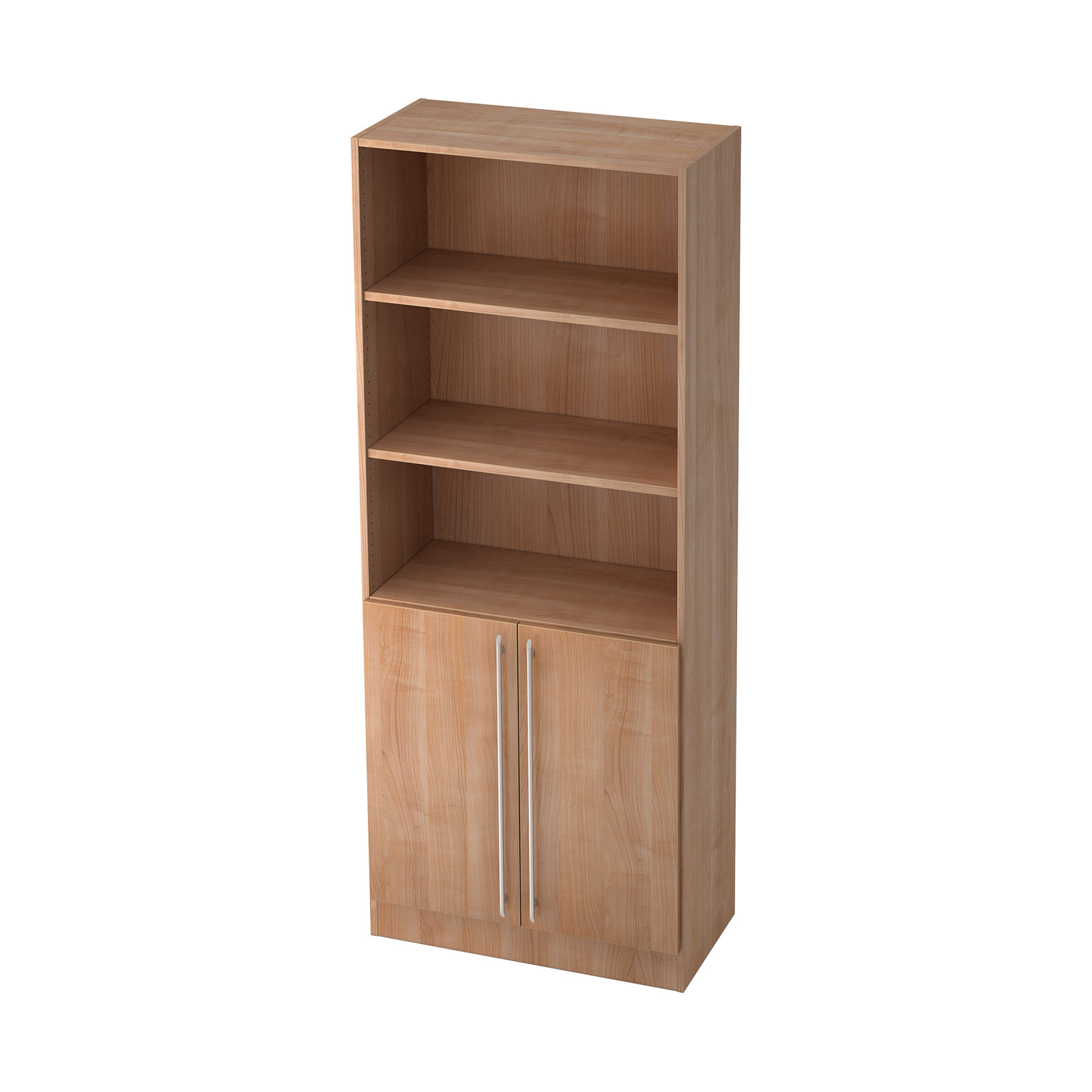 Hammerbacher Schrank-Regal Kombi 5 OH Solid 7700 (Dekor Korpus: Nussbaum|Griff: Relinggriff|Dekor Front: Nussbaum)