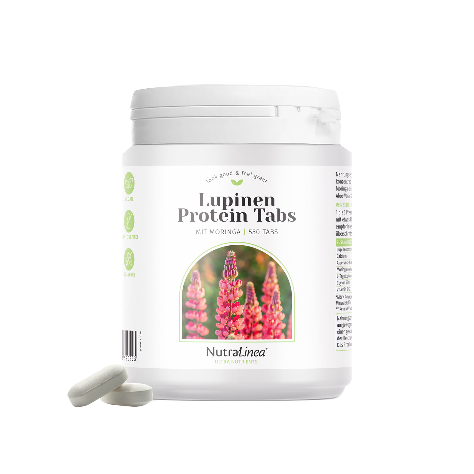 NutraLinea Lupinen Eiweiss Tabs (Inhalt: 550 Stück)
