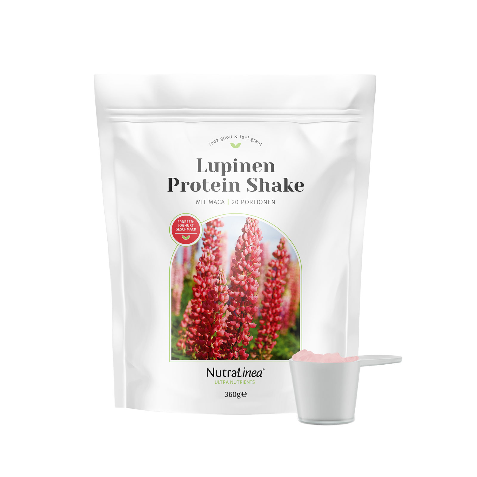 NutraLinea Lupinen Protein Shake (Geschmack: Erdbeere-Joghurt)