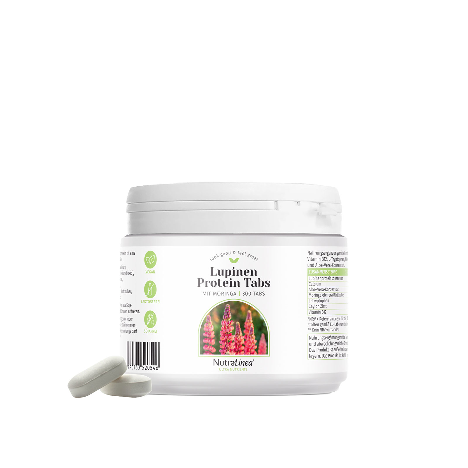 NutraLinea Lupinen Eiweiss Tabs (Inhalt: 300 Stück)