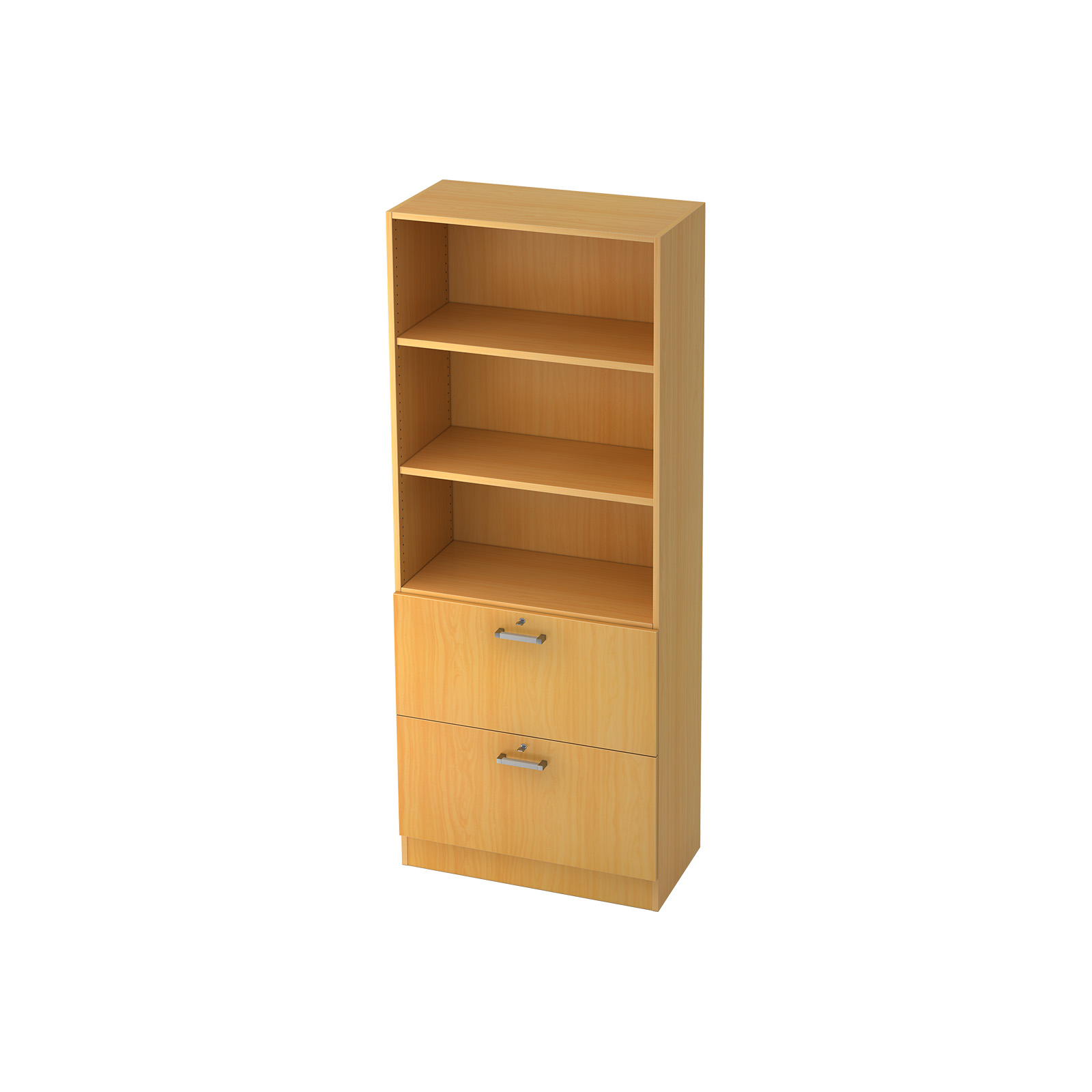Hammerbacher HR-Schrank 5 OH abschließbar Solid 7300 (Griff: Chromgriff|Dekor Front: Buche|Dekor Korpus: Buche)
