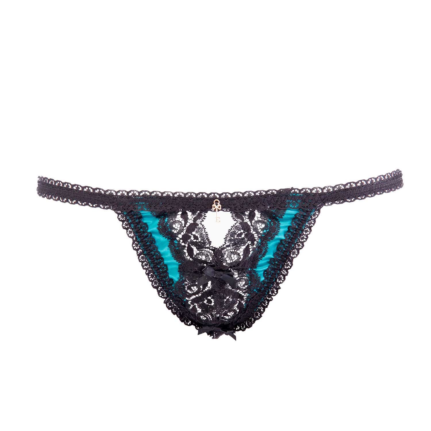 Escora Escora Slip Ouvert in Schwarz-Petrol