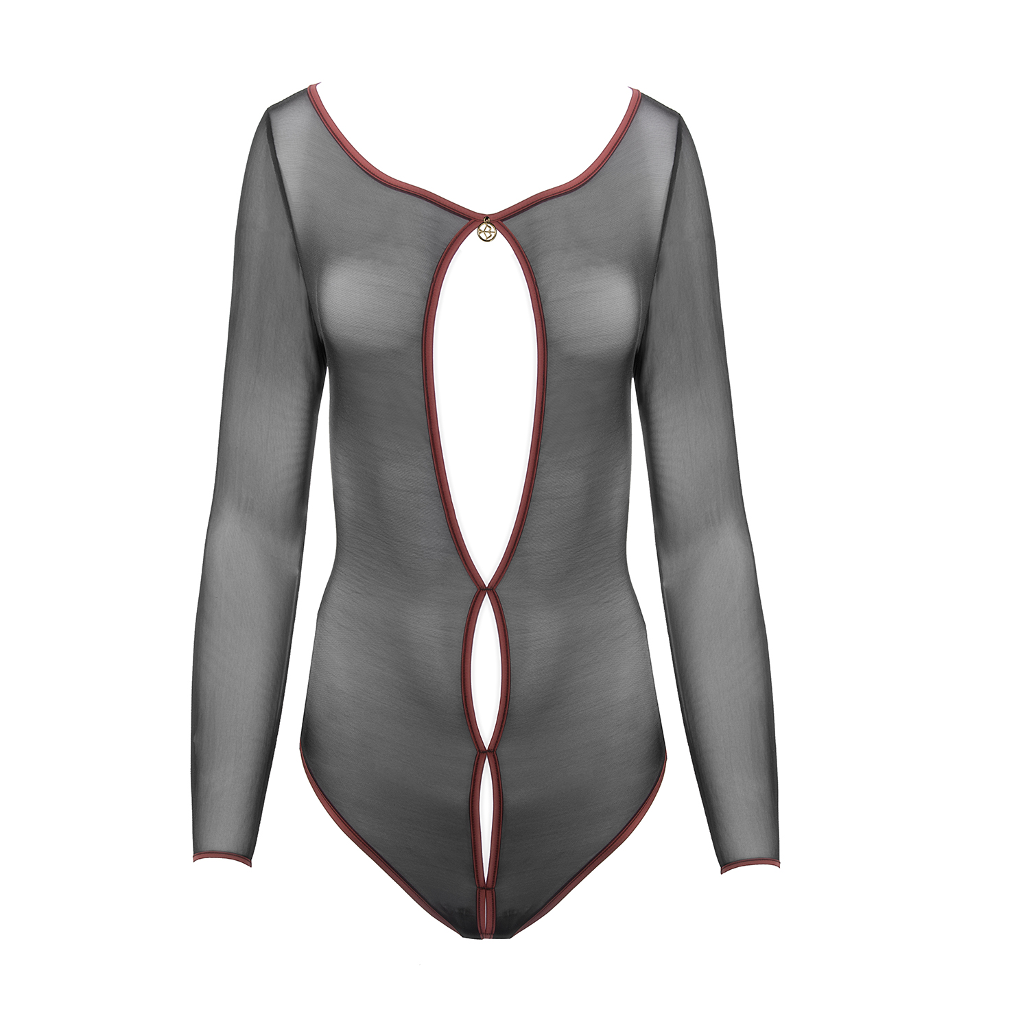 Escora Lorena Luxus Body Ouvert in Schwarz-Rot