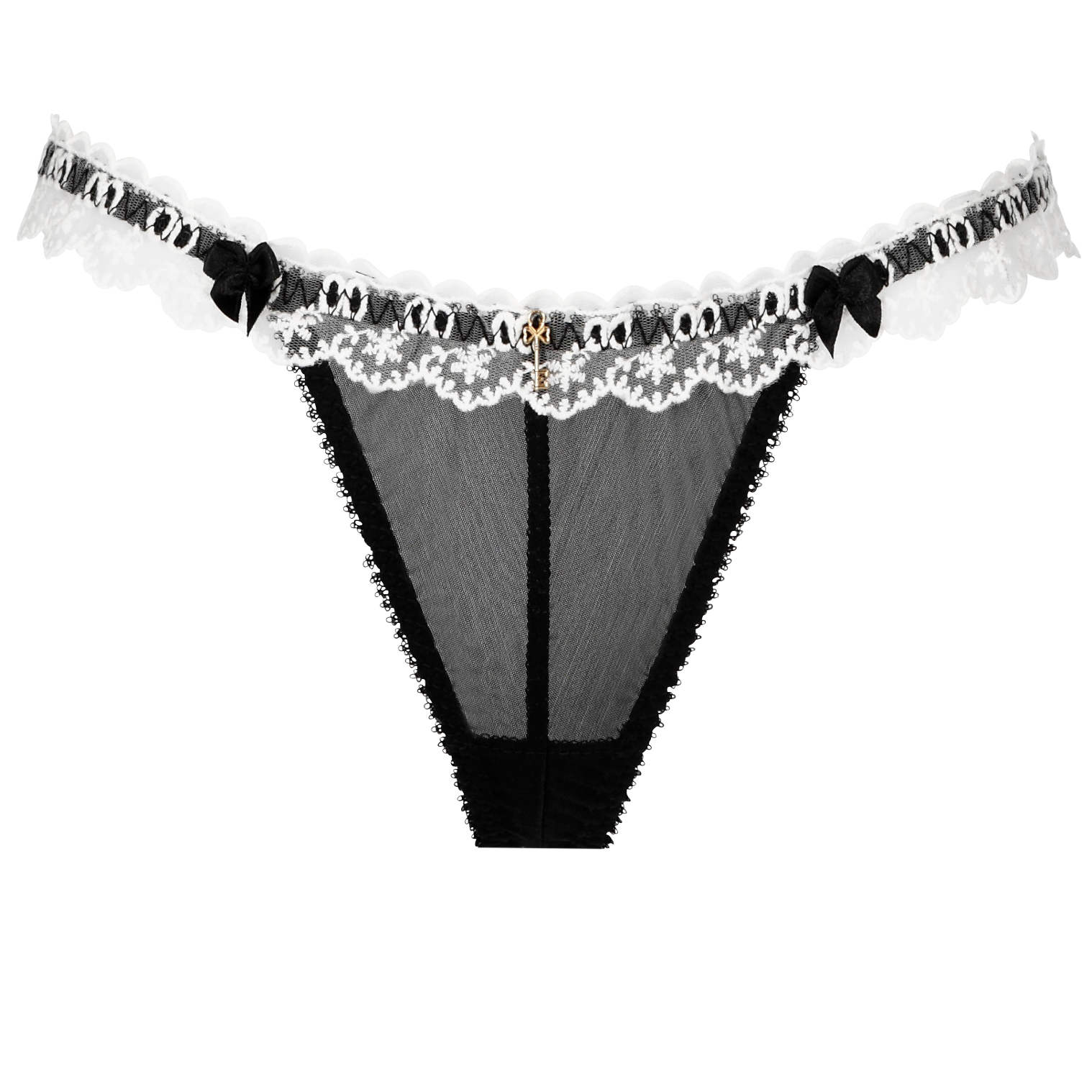 Escora Romantischer String in Schwarz