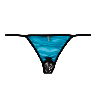 Escora Escora String Ouvert in Schwarz-Petrol