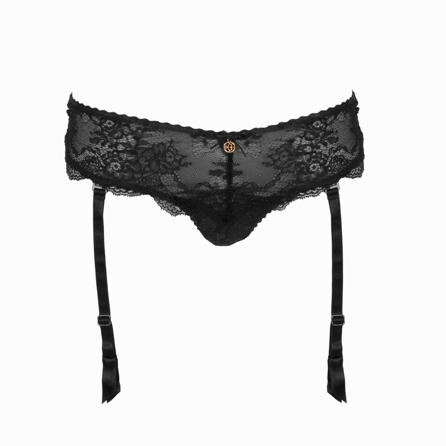 Escora Verblüffende String Panty mit abnehmbaren Strapsen schwarz