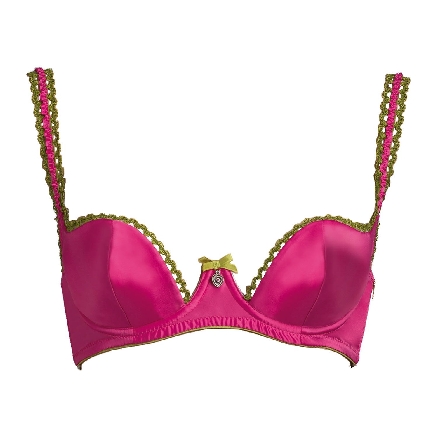 Escora Dirndl BH mit freiem Steg in Pink-Grün