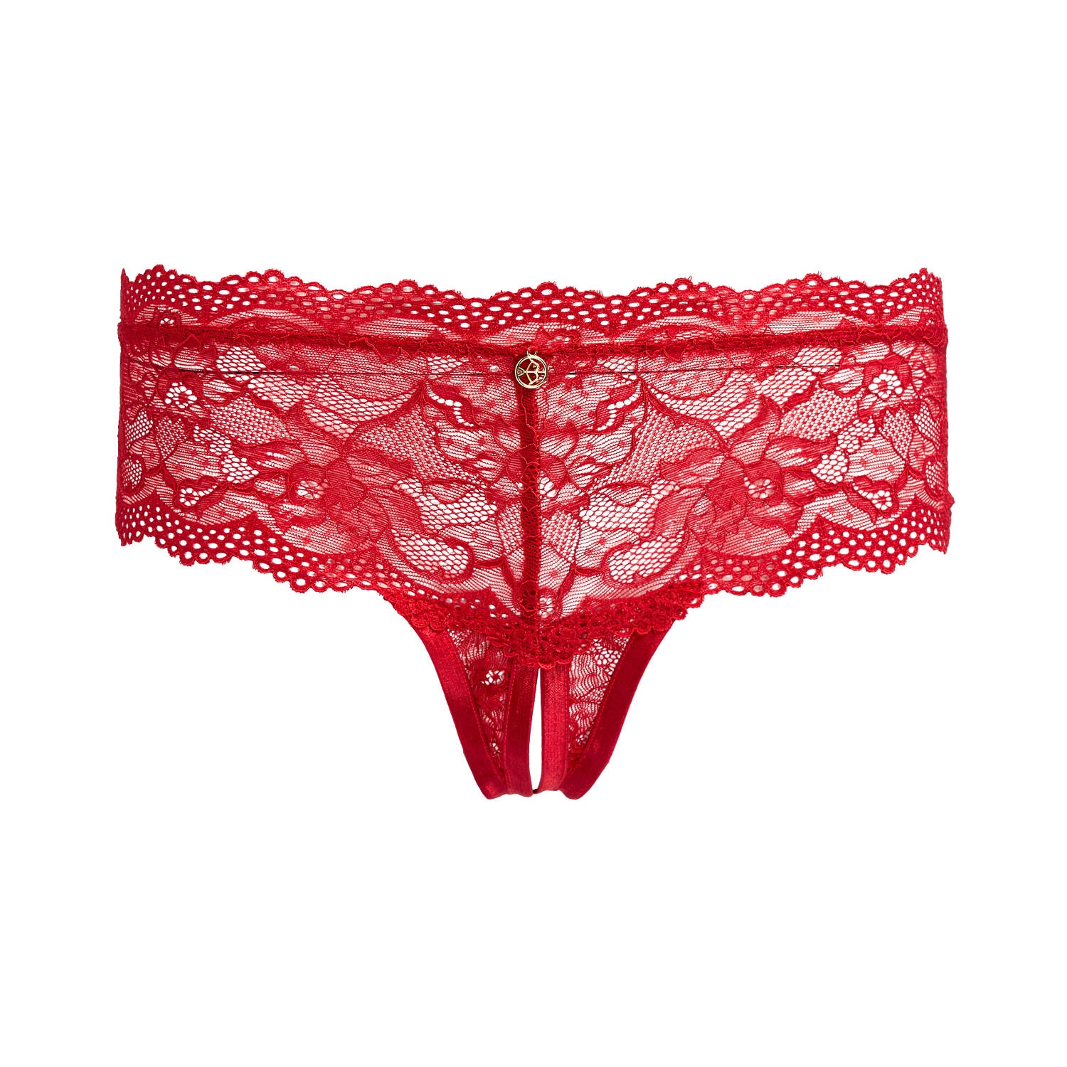 Escora Feine String Panty Ouvert in Rot