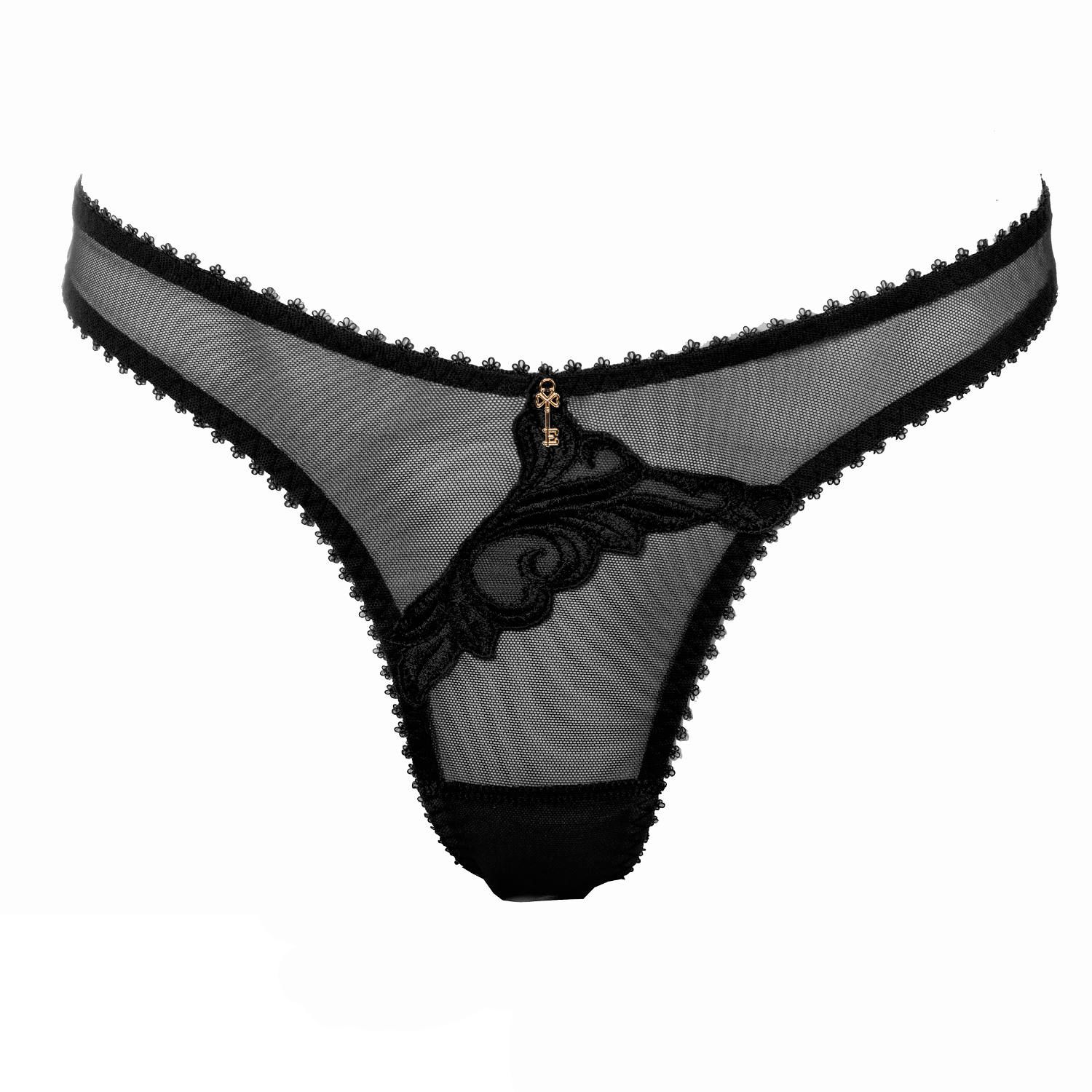 Escora Premium Luxus String in Schwarz