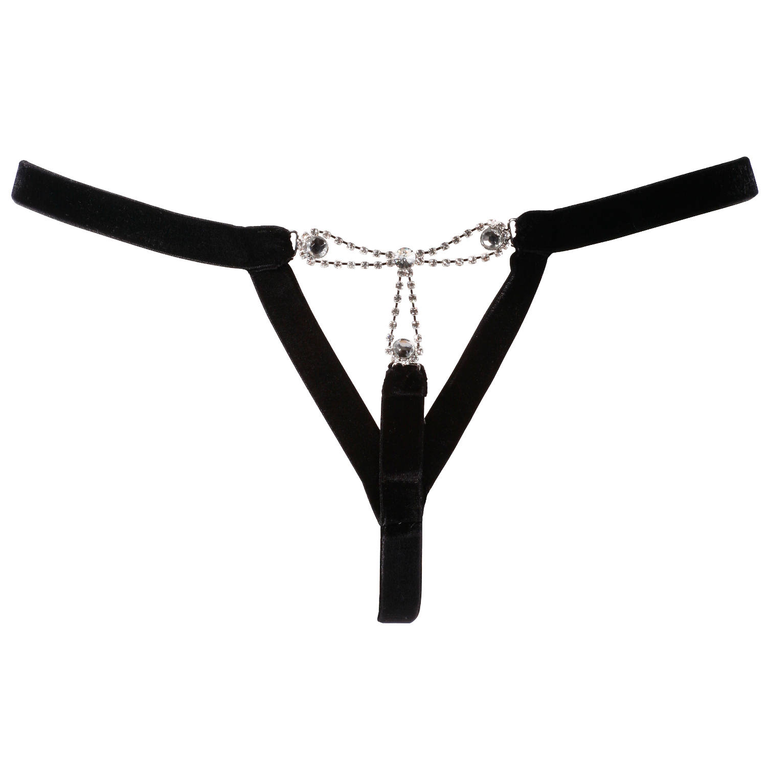 Escora Bändchen-String mit glamouröser Kristallverzierung