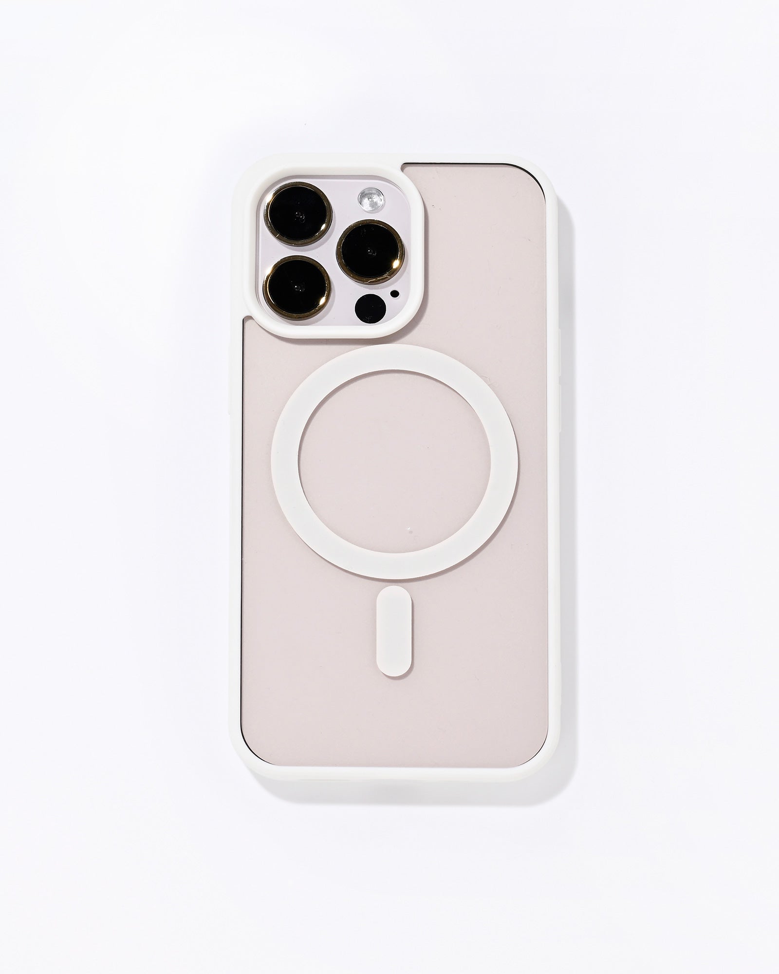 Durchsichtige Handyhülle modell  Apple iPhone 13 Pro Max Clear Case ohne Ösen MagSafe weiß