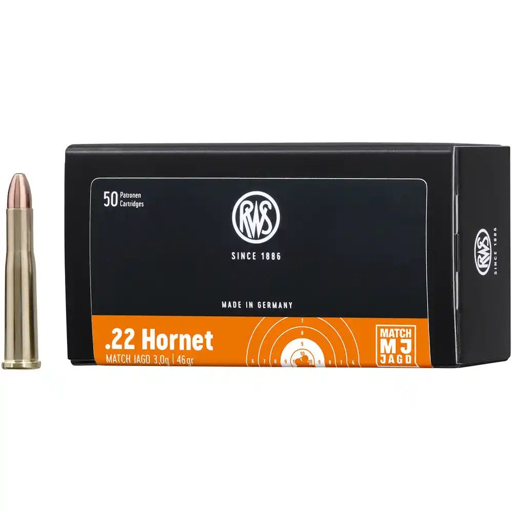 RWS .22 Hornet Match Jagd 46grs. 50 Schuss 