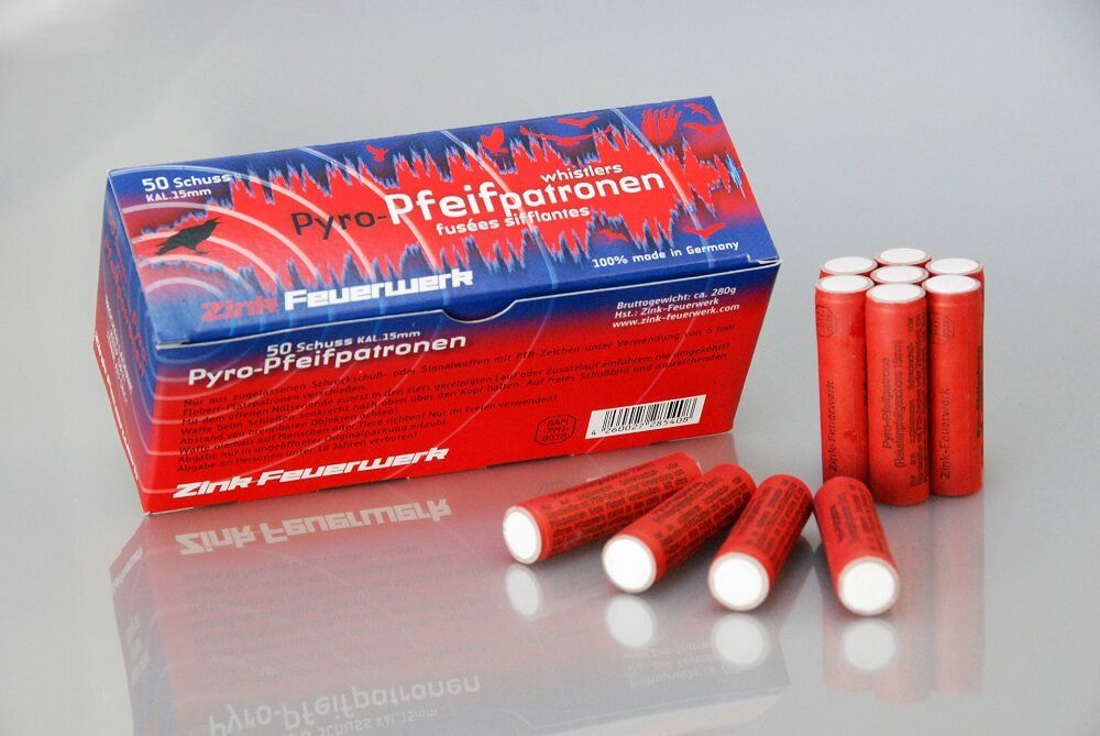 Zink Feuerwerk 15mm Pfeifpatronen, 50 Schuss