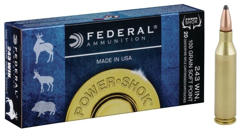 Federal .243 Win. Power Shok SP 100grs. 20 Schuss
