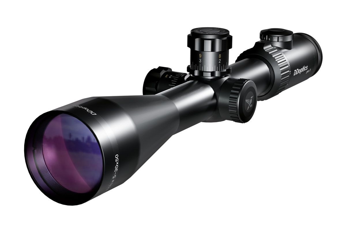 DDoptics Nighteagle V6 5-30x50 Long Range | MRAD | MilDot Zielfernrohr Leuchtpunkt: IFiber Leuchtpunktautomatik