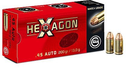 Geco .45 Auto Hexagon 200gr, 50 Schuss 