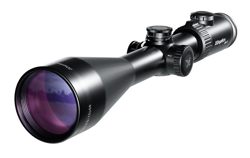 DDoptics NFX V4 2.5-10x56 Gen3 MRAD A4N 2BE Zielfernrohr Leuchtpunkt: IFiber Leuchtpunktautomatik