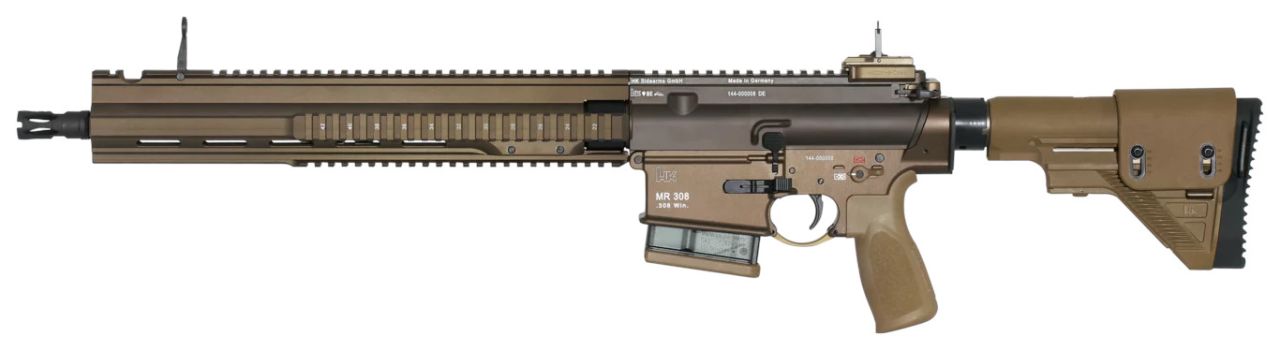 Heckler & Koch MR308 A3-28 16,5' Quad Rail Handschutz RAL8000