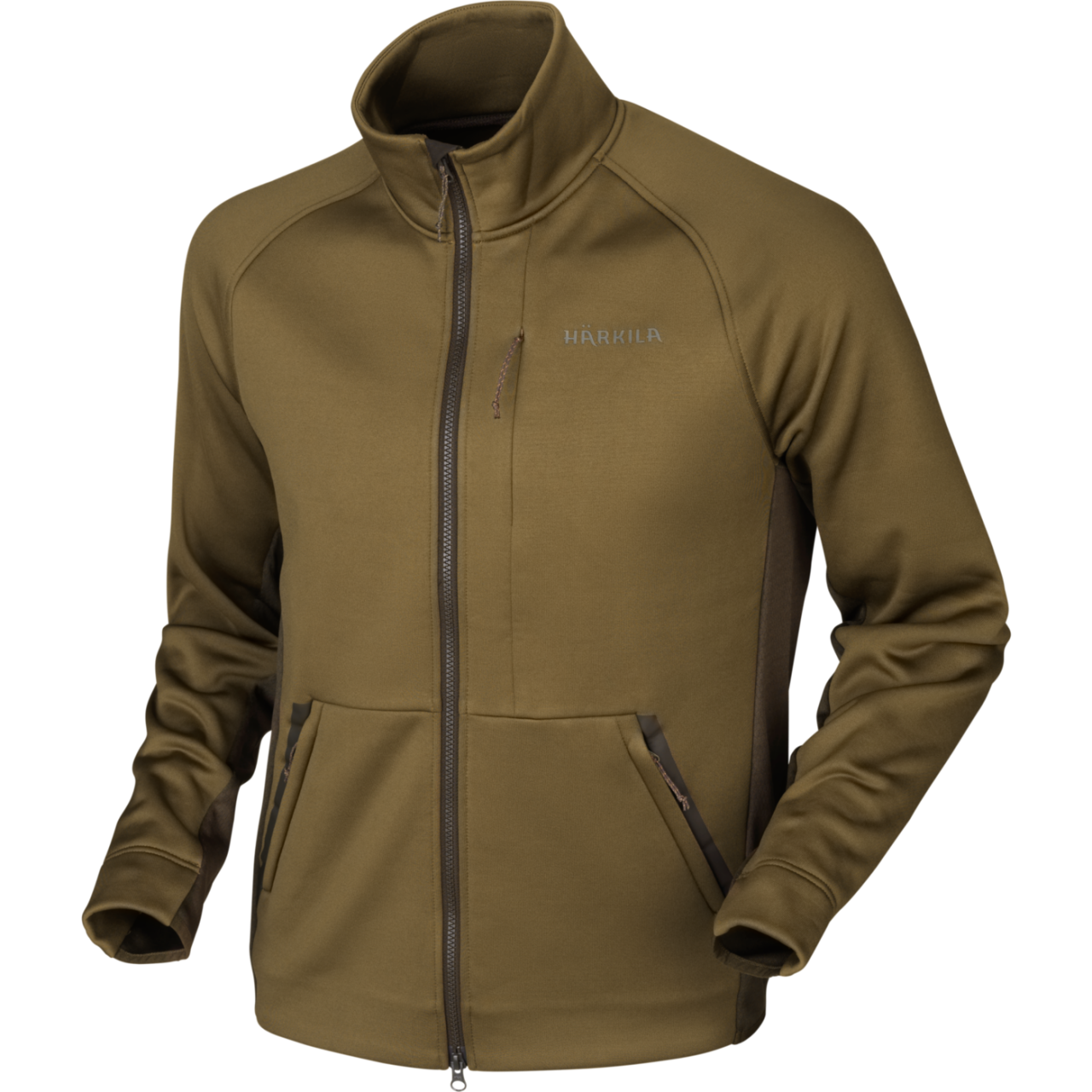 Härkila Borr Hybrid Fleecejacke Größe: S, Farbe: Dark olive/Willow green