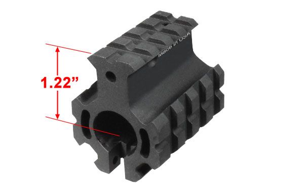 UTG PRO Picatinny Schienen AR-15 Gasblock, hohes Profil 
