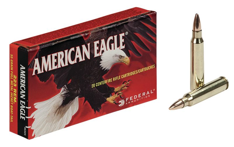 Federal American Eagle .223 Rem. 55grs FMJ BT, 20 Schuss 