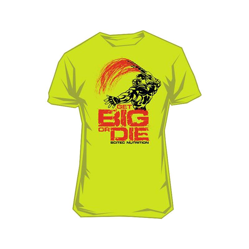 Scitec Nutrition T-Shirt Get Big Or Die Gelb Gr??e S