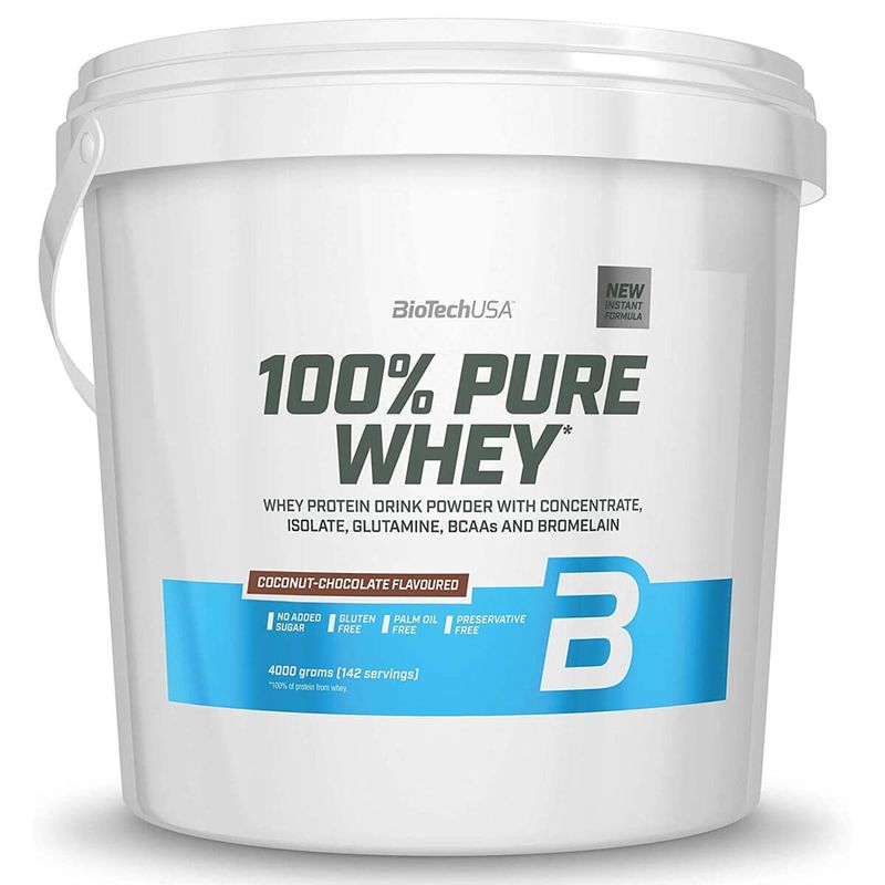 Biotech USA 100% Pure Whey 4000 g Kokosnuss-Schokolade