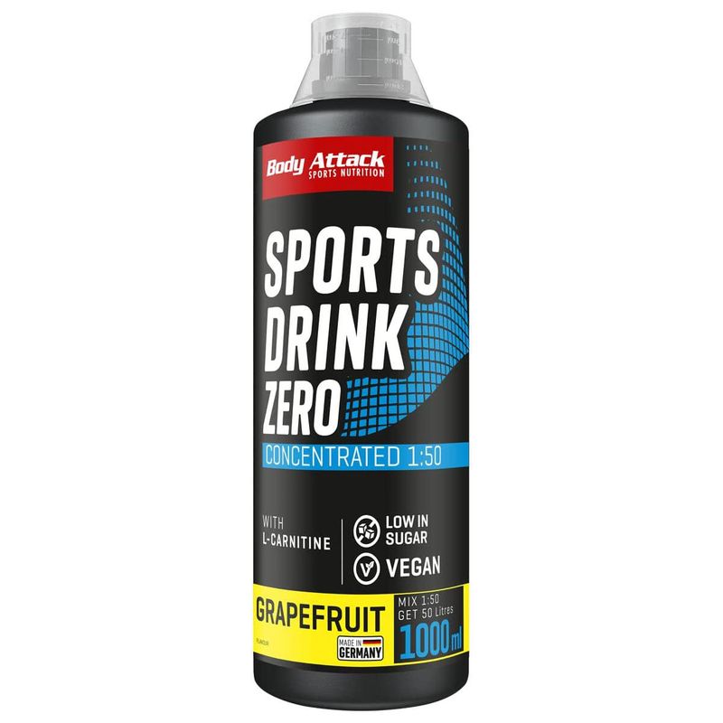 Body Attack Sports Drink Zero 1000ml Grapefruit