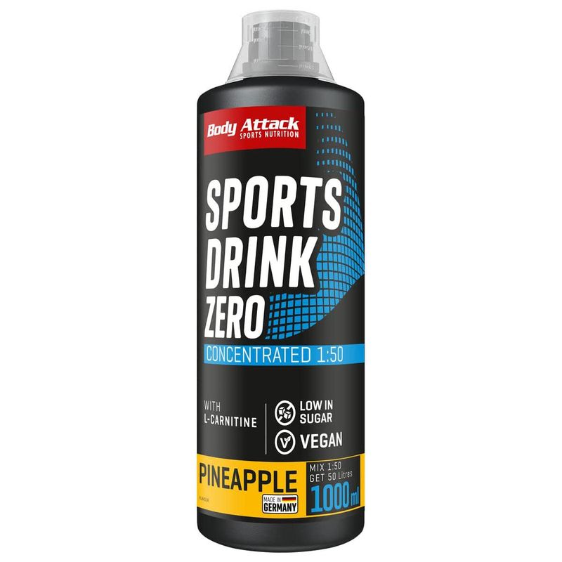 Body Attack Sports Drink Zero 1000ml Ananas
