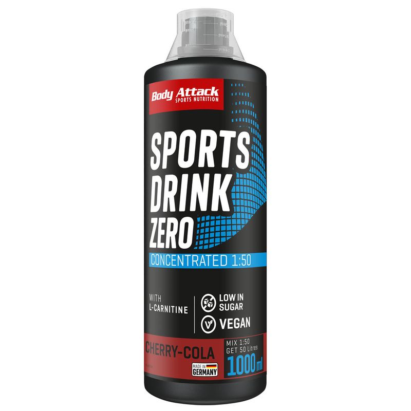 Body Attack Sports Drink Zero 1000ml Cherry Cola