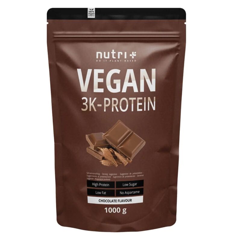 Nutri+ Vegan 3K Protein 1000g Schokolade