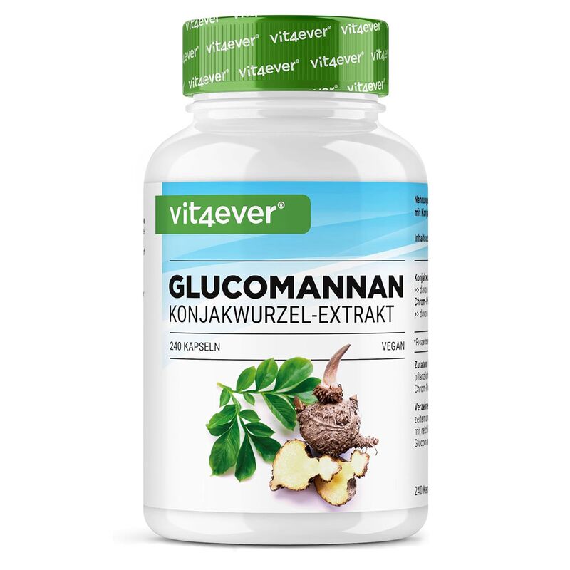 Vit4ever Glucomannan Konjakwurzel-Extrakt 240 Kapseln