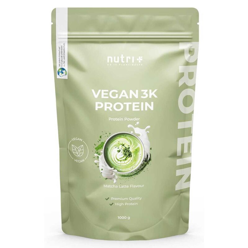 Nutri+ Vegan 3K Protein 1000g Matcha-Latte