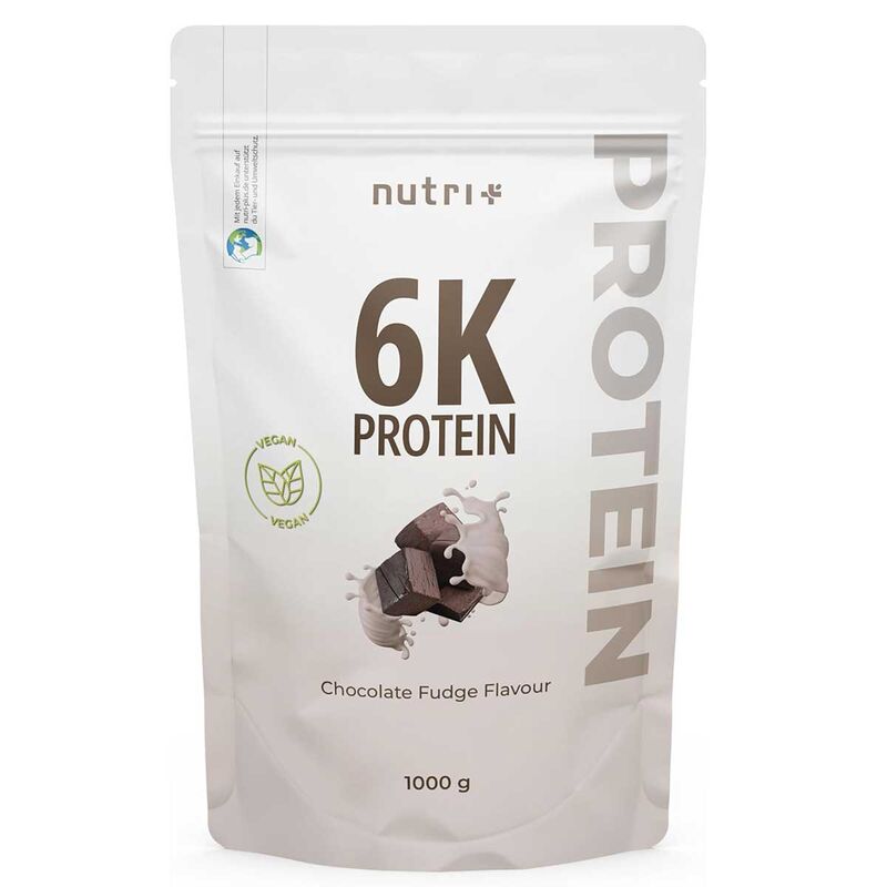 Nutri+ Vegan 6K Protein 1000g Chocolate-Fudge