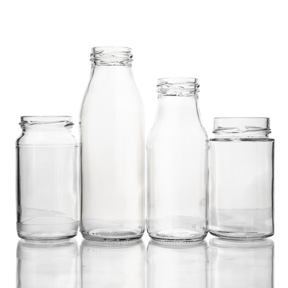 48-er Set 'Einmachen' 4 verschiedene Gläser & Flaschen