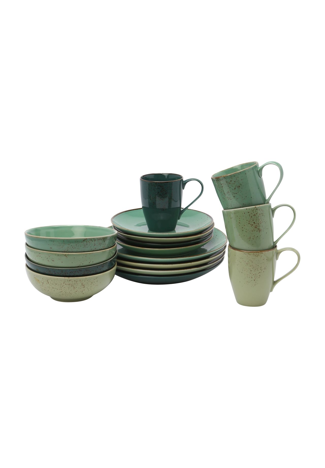 CreaTable Kombiservice 'Nature Collection Green Life', 16-tlg, grün