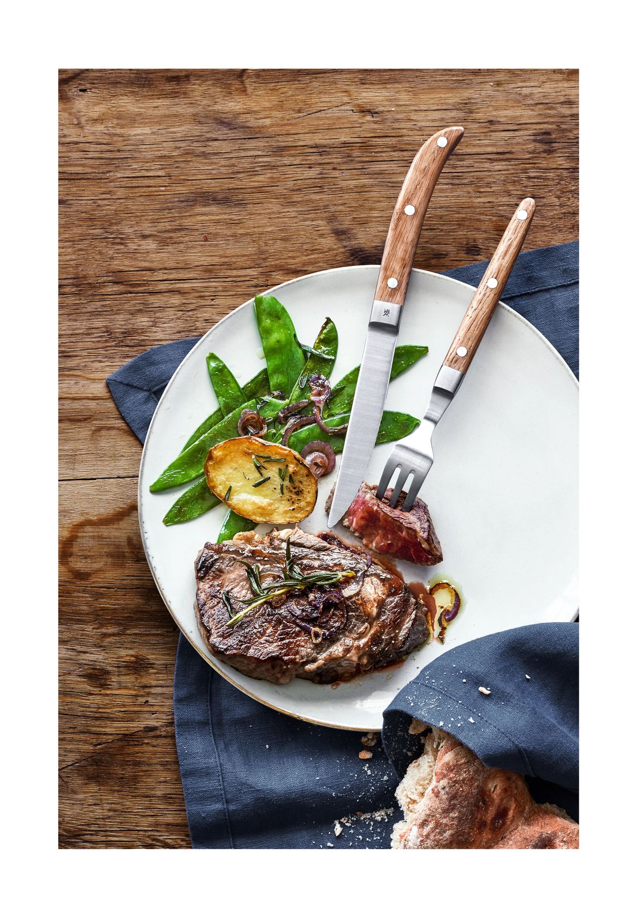 WMF Steakmesser-Set 'Ranch', 6er-Pack, braun