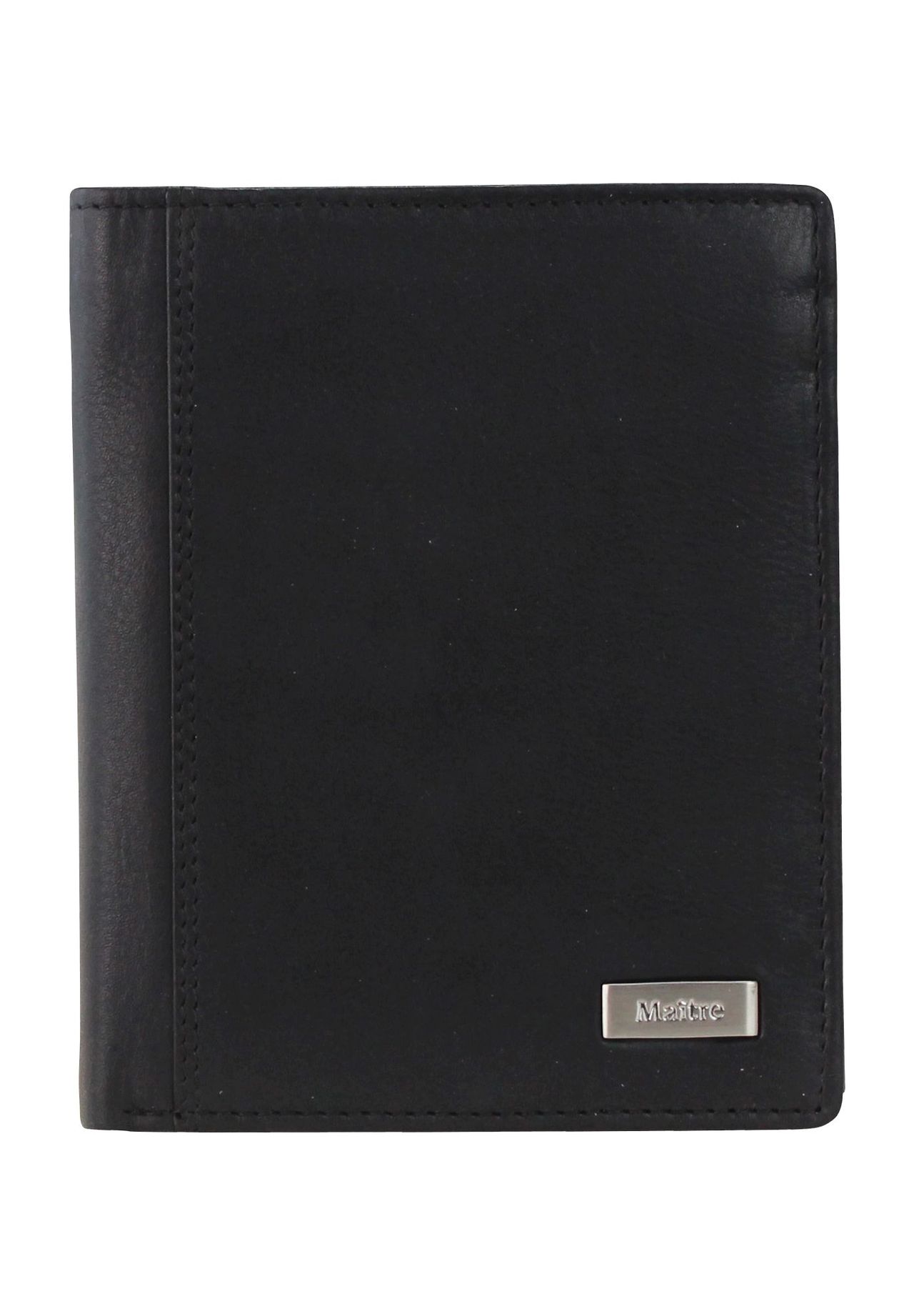 Maître Geldbörse 'Fusto', Hochformat, Leder, Emblem, schwarz, 99