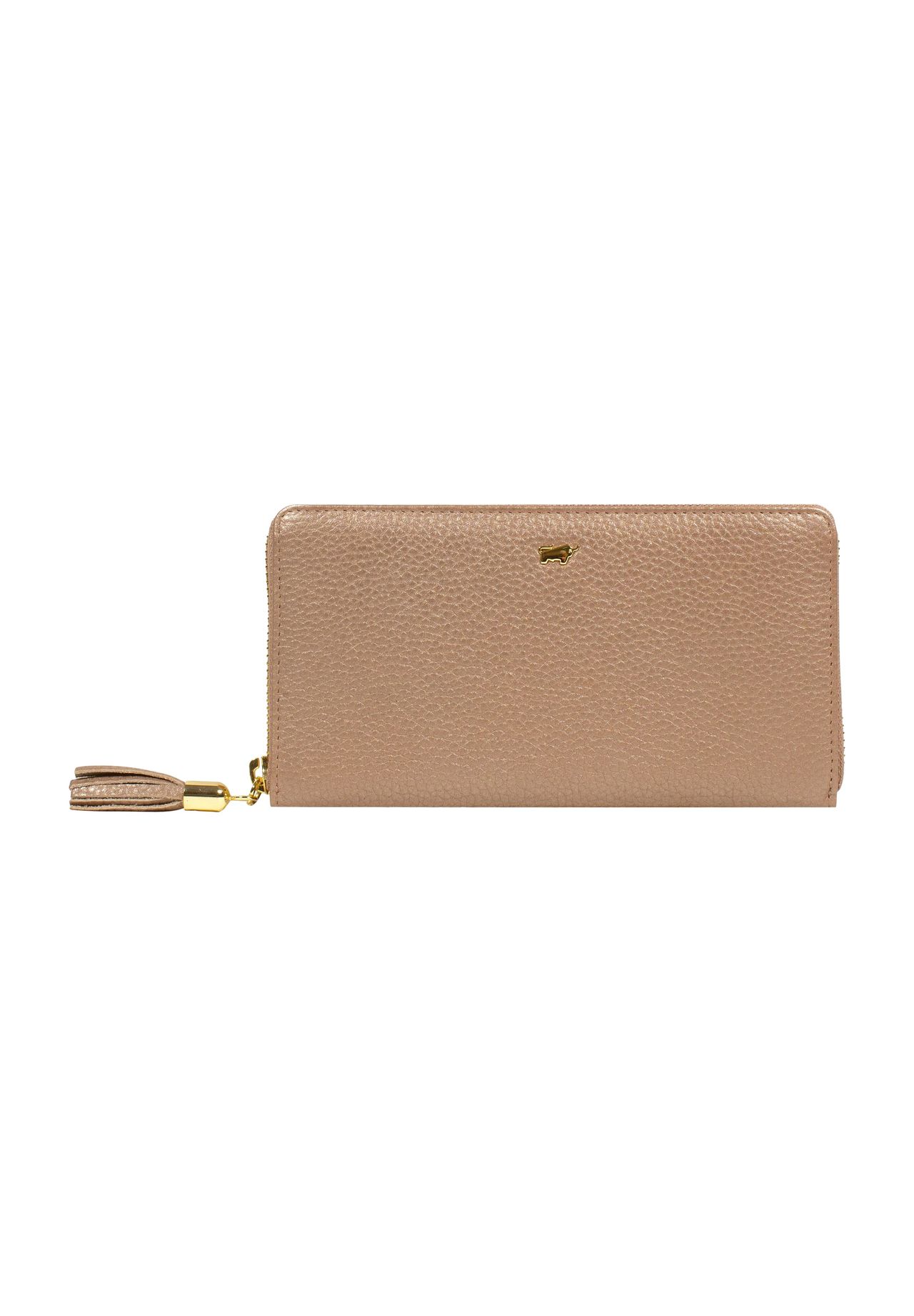 BRAUN BÜFFEL Geldbörse, Leder, Emblem, Fransen, für Damen, braun
