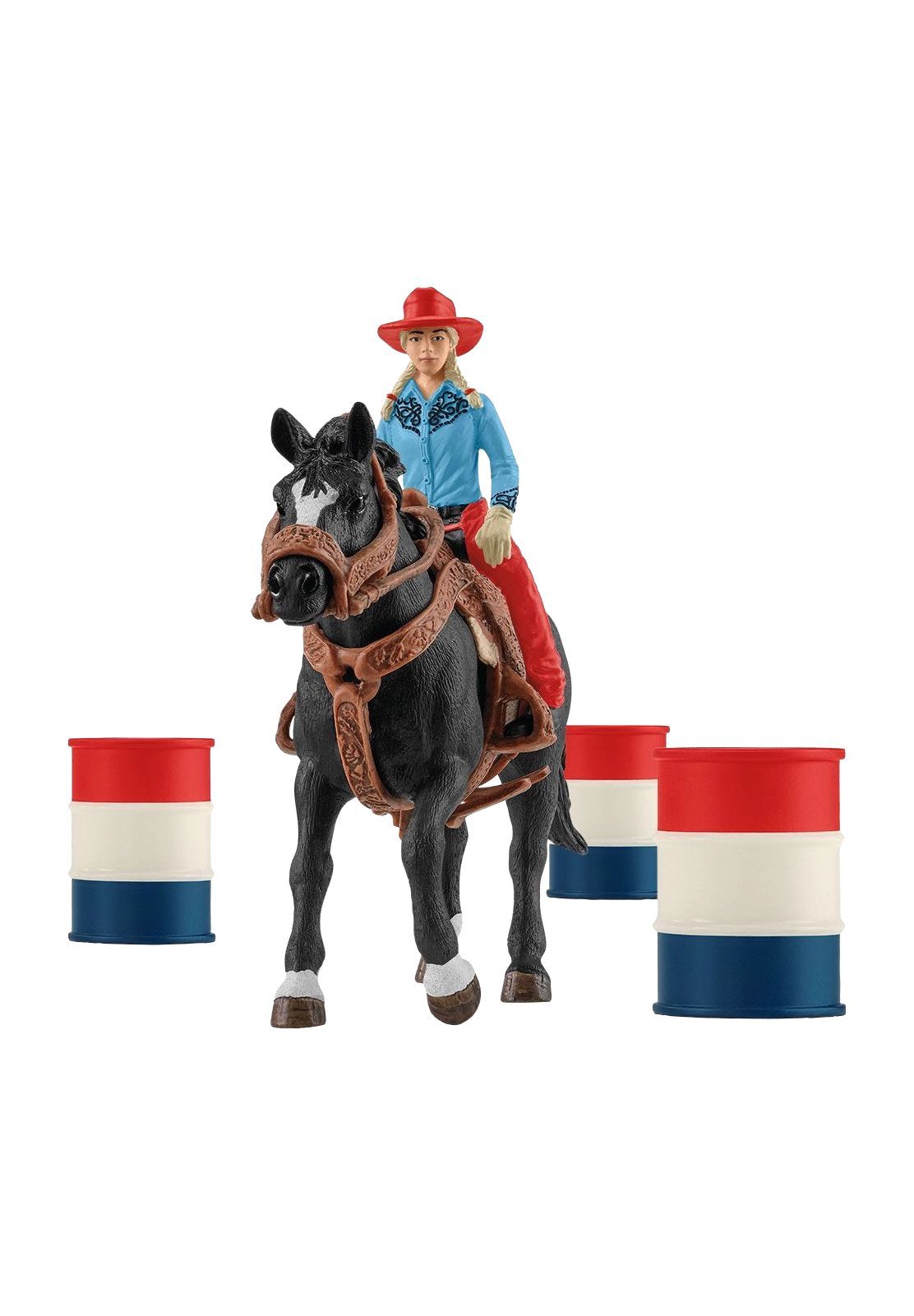 schleich® Farm World - Barrel Racing mit Cowgirl 42576