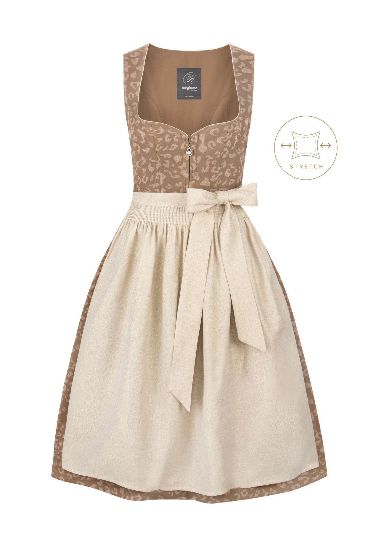 STOCKERPOINT Dirndl Charlotte, Herzausschnitt, für Damen, gold, 44