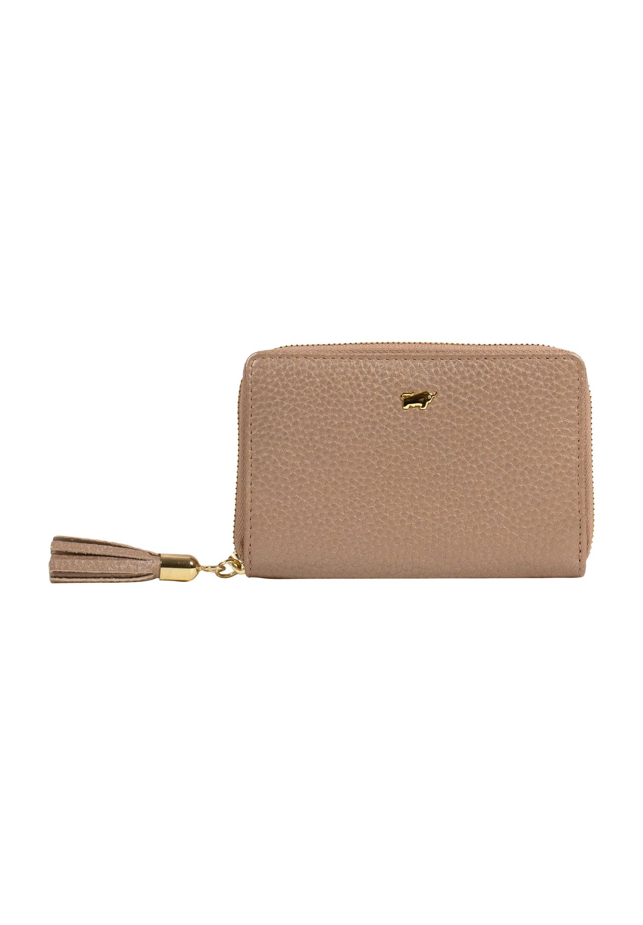 BRAUN BÜFFEL Geldbörse, Leder, Reißverschluss, Emblem, für Damen, braun