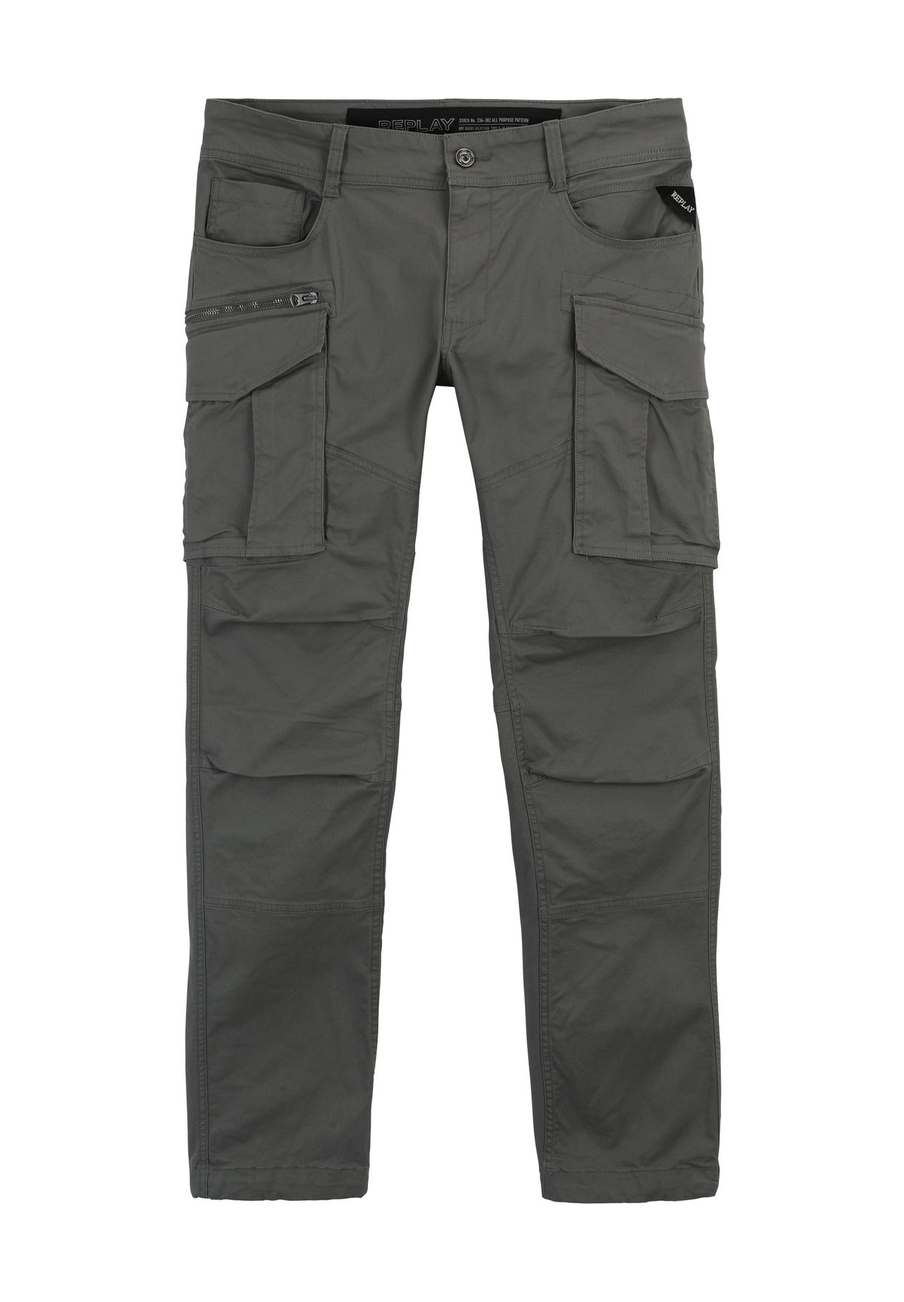 REPLAY Cargohose, uni, für Herren, grün, 36/30
