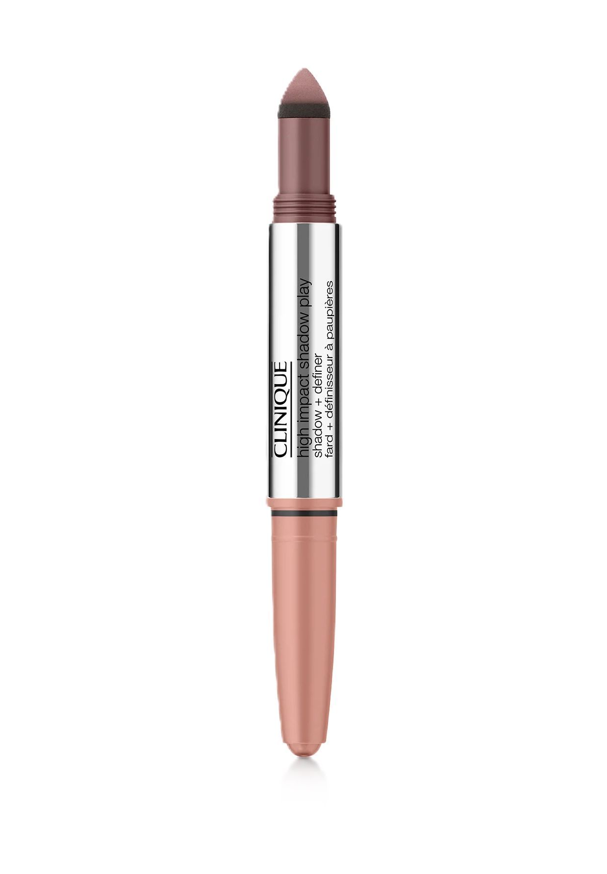 CLINIQUE High Impact Shadow Play™ & Definer, Augen Make-up, lidschatten, Stift, braun (RUM + COLA), satin/schimmernd, Deckkraft: Hoch, augenärztlich getestet/für empfindliche augen,