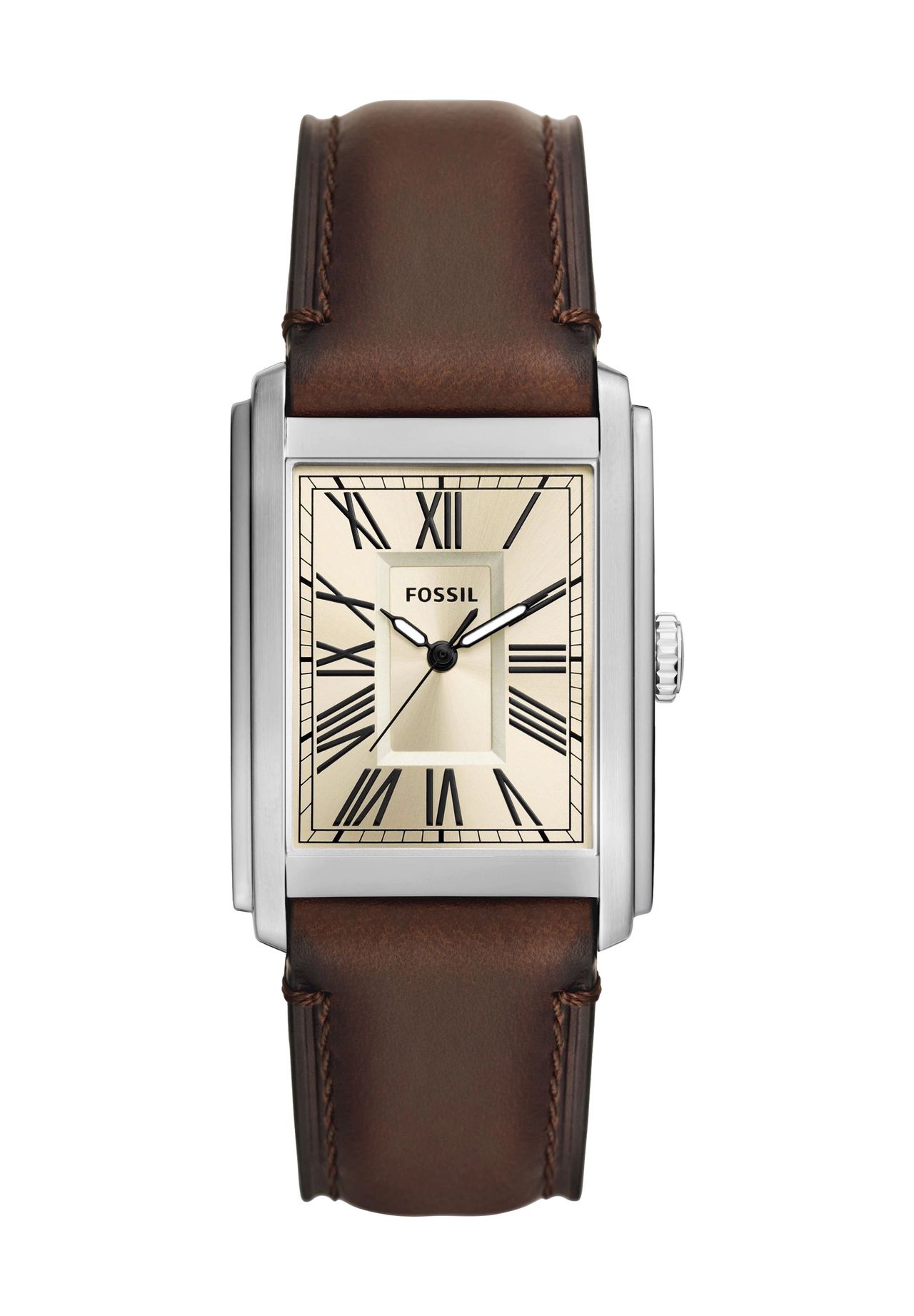 FOSSIL Herrenuhr 'FS6012', SILBER/BRAUN