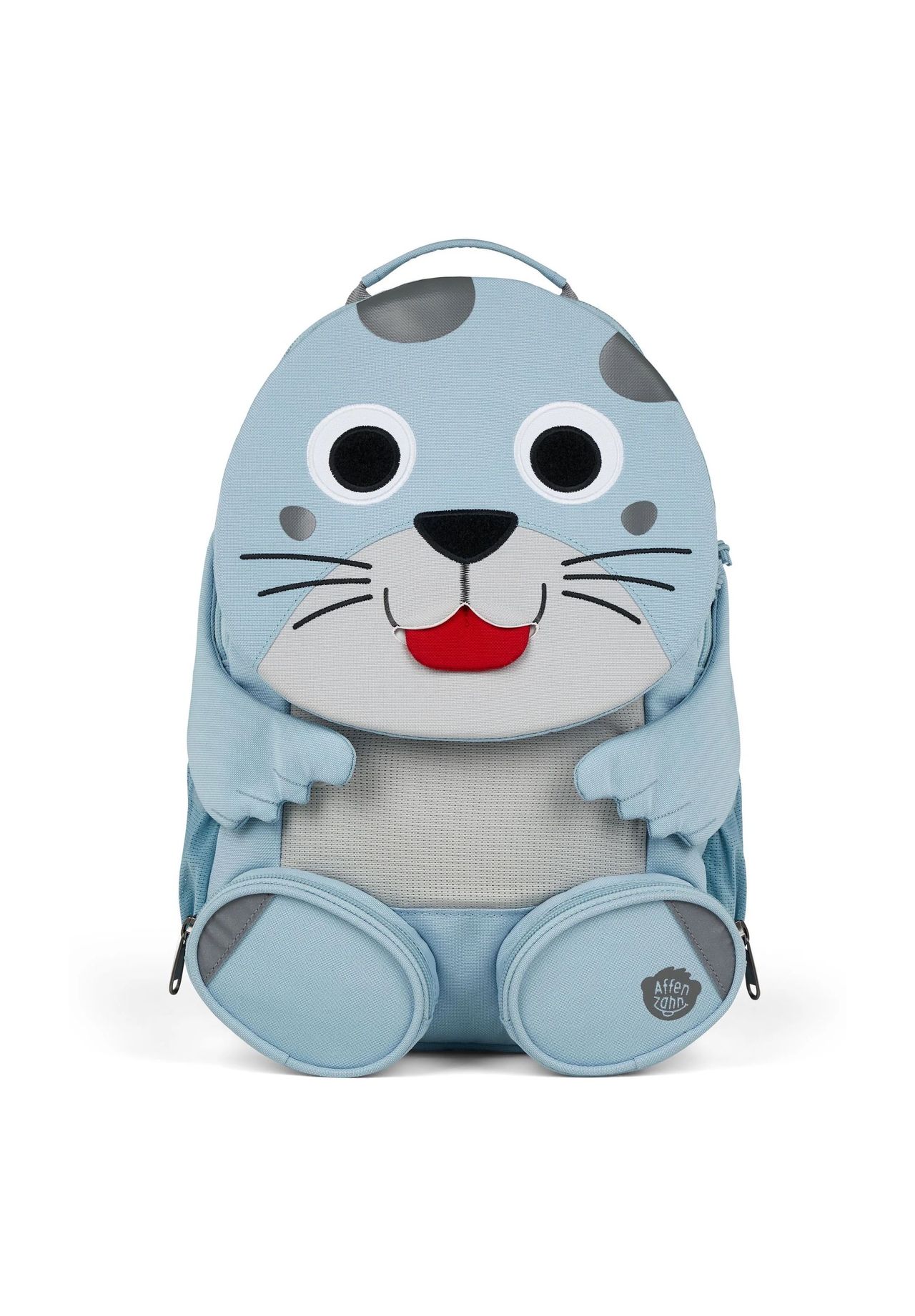 Affenzahn Kinderrucksack 'Robbe', Ziehzunge, Namensschild, blau, 99