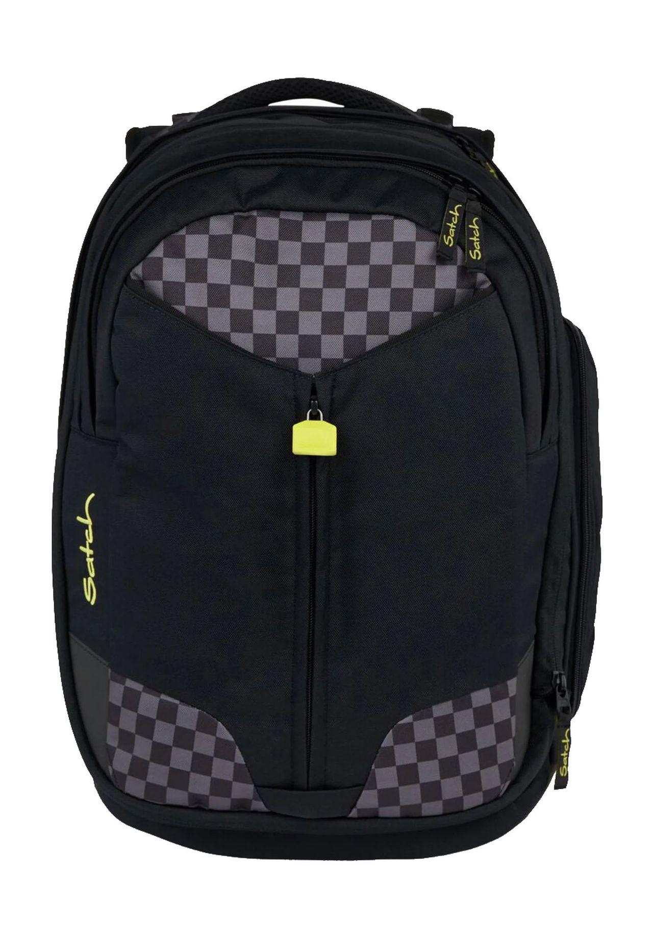 Satch Schulrucksack, Reflektoren, Zweiwege-Reißverschluss, für Kinder, schwarz
